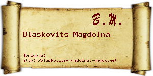Blaskovits Magdolna névjegykártya